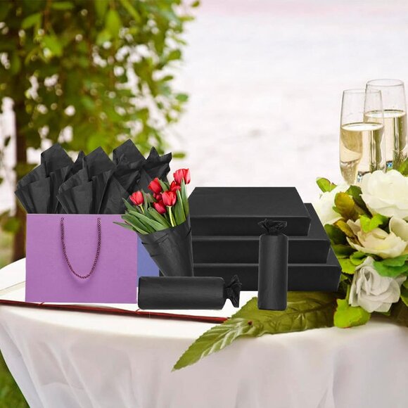 Greenii 500 pcs (480+20 free) Black Tissue Paper - 20" x 30" Wrapping Tissue - Picture 5 of 7